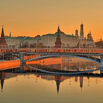 Sunrise at Moscow Kremlin, Russia.
