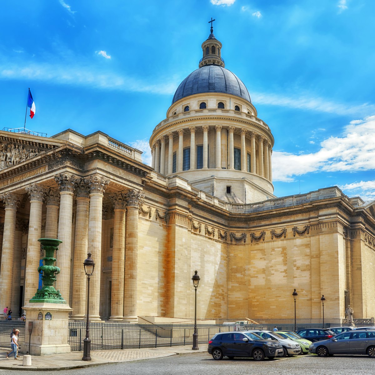 PARIS, FRANCE - JULY 08, 2016 : French Mausoleum of Great People of France - the Pantheon in Paris. France.; Shutterstock ID 573291478; Your name (First / Last): Daniel Fahey; GL account no.: 65050; Netsuite department name: Online Editorial; Full Product or Project name including edition: Panthéon POI