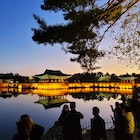 Donggung Palace reflected in Wolji Pond at dusk