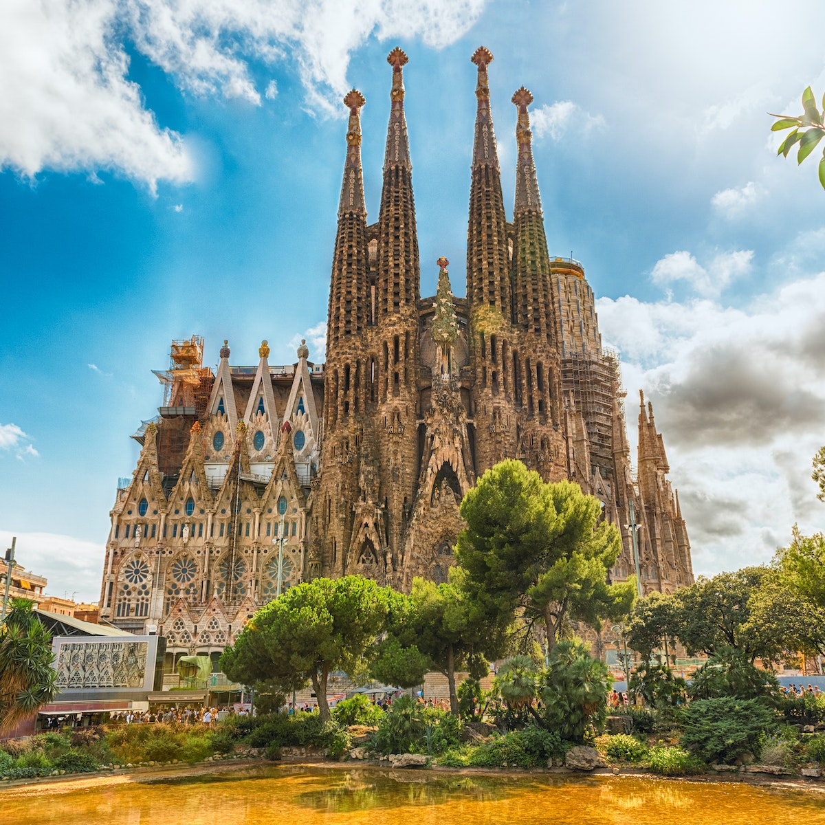 BARCELONA - AUGUST 9: View of the Sagrada Familia, iconic landmark in Barcelona, Catalonia, Spain, on August 9, 2017. Designed by Gaudi and estimated to be completed by 2028. Cranes digitally removed
756015418
antoni, antonio, architecture, art, barcelona, blue, building, catalan, catalonia, cathedral, church, city, construction, designed, editorial, europe, facade, familia, family, famous, gaudi, gothic, historical, history, la, landmark, modern, monument, pond, religion, sagrada, sky, spain, spanish, structure, summer, tall, temple, tourism, tower, town, travel