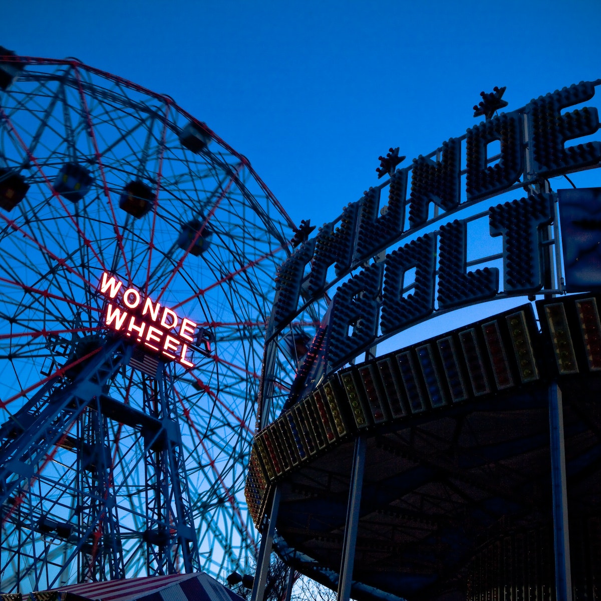 CONEY ISLAND - MAR 14: Children from around the world still ride the famous Astro Land Wonder Wheel in Coney Island, March 14, 2010, over 90 years after it was built.; Shutterstock ID 53769967; Your name (First / Last): Josh Vogel; Project no. or GL code: 56530; Network activity no. or Cost Centre: Online-Design; Product or Project: 65050/7529/Josh Vogel/LP.com Destination Galleries