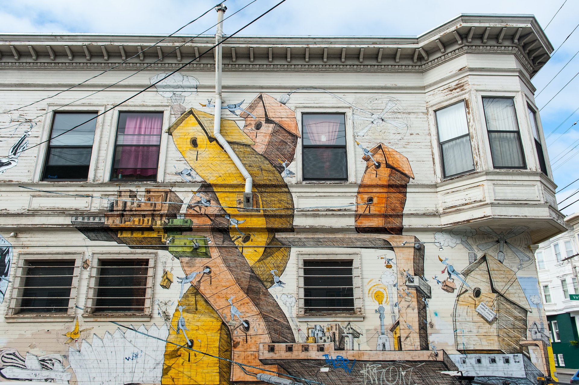 Mural in Mission District neighborhood in San Francisco