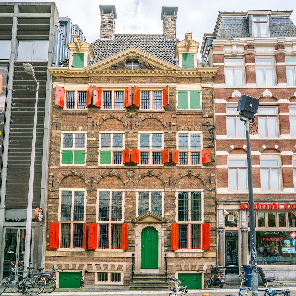 May 18, 2018: Exterior of the Rembrandt House Museum in the old Jewish quarter of Amsterdam.